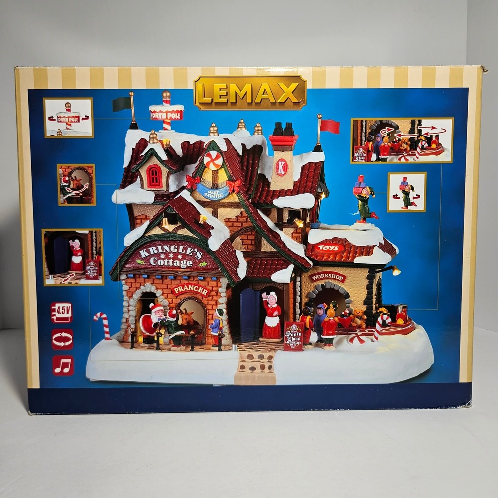 Lemax Kringles Cottage Christmas Village Santas Wonderland Animated 95462
